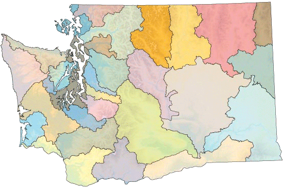 Map of Washington River Basins